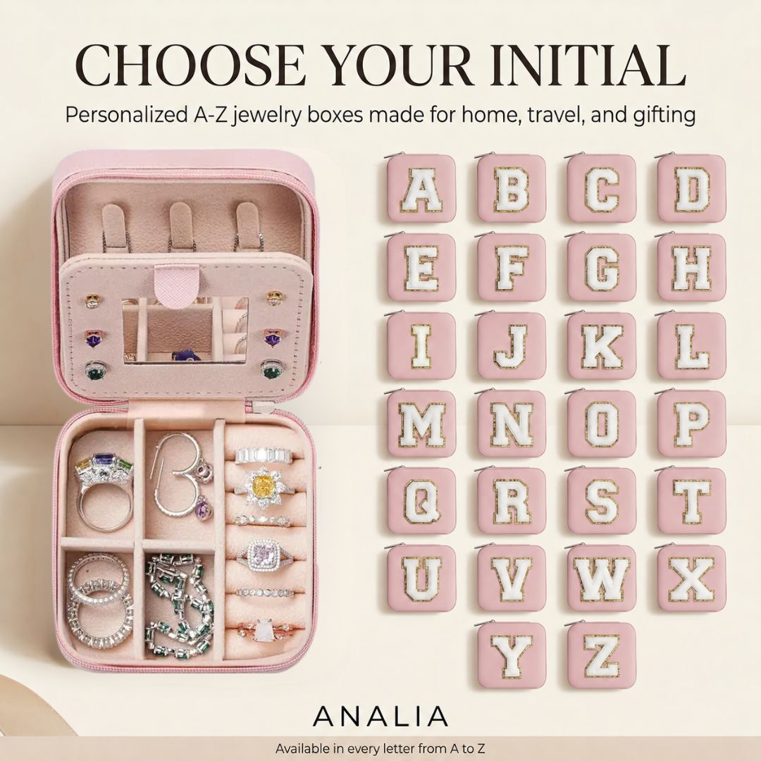 Portable Jewelry Box with Mirror