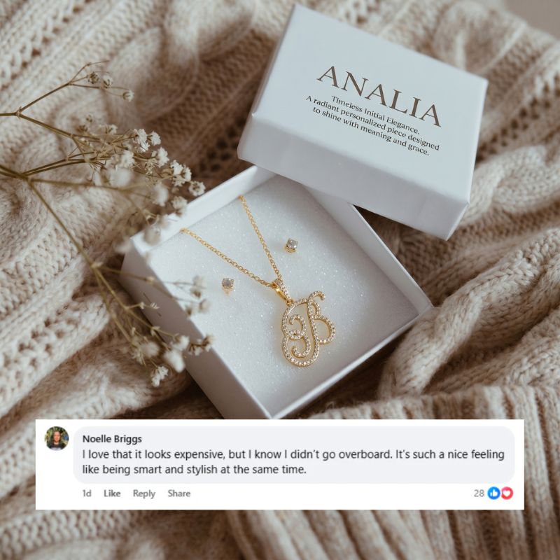 Nova Rose Custom Script Initial Necklace | Initial Necklace Pendant Jewelry