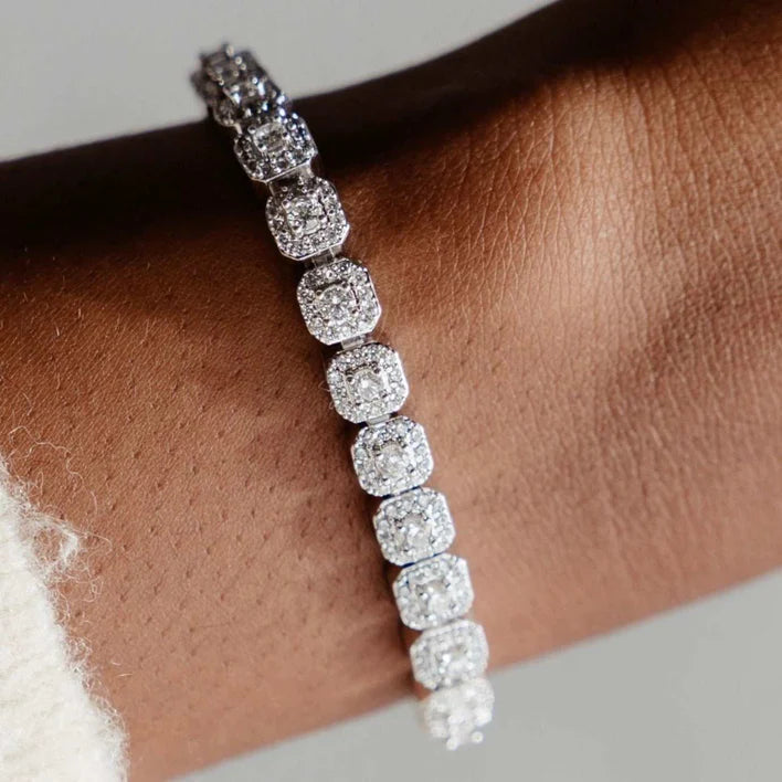 10MM CLUSTERED TENNIS BRACELET