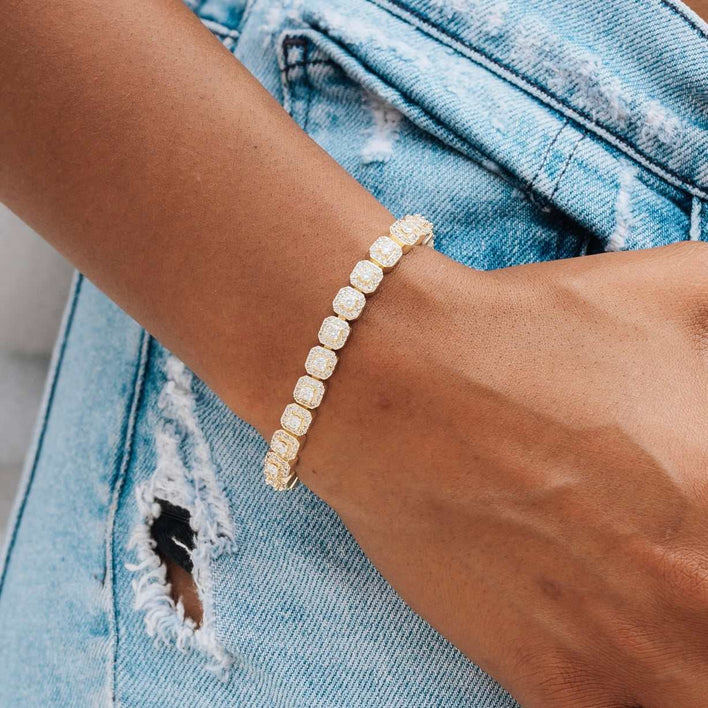 10MM CLUSTERED TENNIS BRACELET