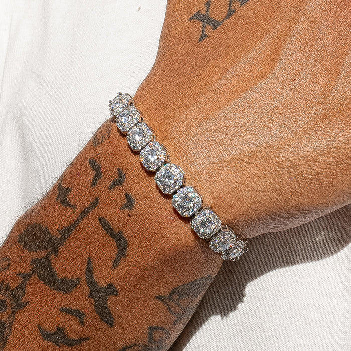 10MM CLUSTERED TENNIS BRACELET