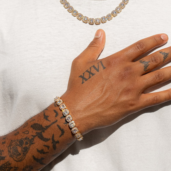 10MM CLUSTERED TENNIS BRACELET