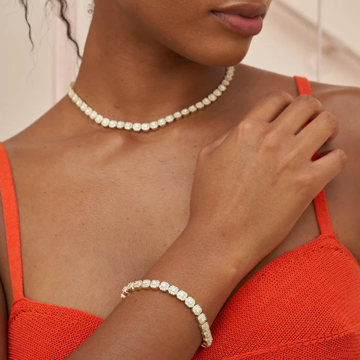 10MM CLUSTERED TENNIS BRACELET